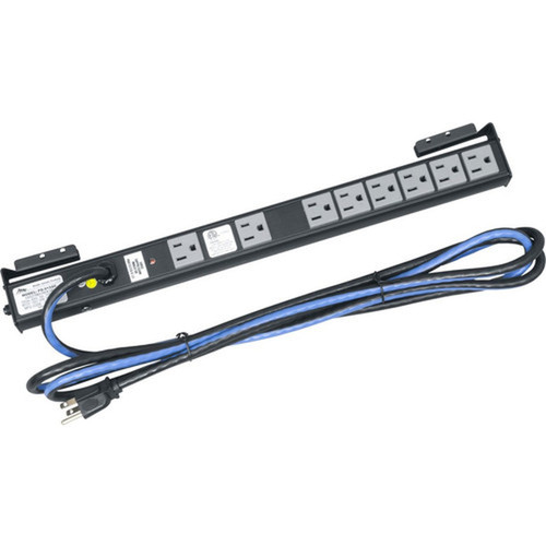 Middle Atlantic PD 8-Outlets Power Strip - NEMA 5-15P - 8 x NEMA 5-15R - 10 ft Cord - Vertical Rackmount (PD-815SC-PBSH)