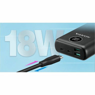 Adata P20000QCD Power Bank - For Mobile Phone Gaming Console - Lithium Polymer Li-Polymer - 20000 mAh - 3 A - 5 V DC 9 V DC 12 V AP20000QCD-DGT-CBK