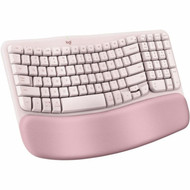 Logitech Wave Keys Wireless Ergonomic Keyboard with Cushioned Palm Rest Comfortable Natural Typing Easy-Switch Bluetooth Logi Bolt 920-012276