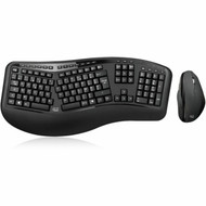 Adesso TruForm Media Keyboard  Mouse - USB Membrane Wireless RF 240 GHz Keyboard - 105 Key - French - USB Wireless RF Mouse - - 1600 WKB-1500CB-FR
