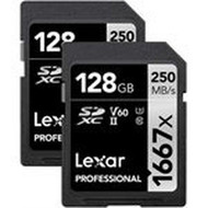 Lexar Professional 1667X 128GB 2-Pack SDXC UHS-II Card LSD128CBNA16672