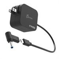 j5create JUP1565 67 WATT GaN PD USB-C Mini Charger with 45mm DC Converter JUP1565
