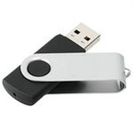 USB FLASH DRIVE SWIVEL GENERIC 8GB BLACK USB 20 WT0088GB