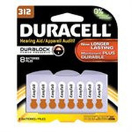 DURACELL ZINC AIR HEARING AID BATTERIES 312 Zinc Air Battery PACK OF 8 DA312B8