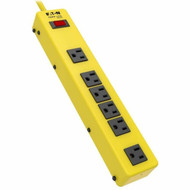 Tripp Lite Safety Power Strip 120V 5-15R 6 Outlet Metal 6 Cord OSHA - NEMA 5-15P - 6 x NEMA 5-15R - 6 ft Cord - 15 A Current - 120 V TLM626NS
