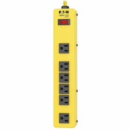 Tripp Lite Safety Power Strip 120V 5-15R 6 Outlet Metal 6 Cord OSHA - NEMA 5-15P - 6 x NEMA 5-15R - 6 ft Cord - 15 A Current - 120 V TLM626NS