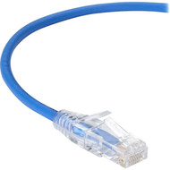 Black Box Slim-Net Cat6 UTP Patch Network Cable - 1 ft Category 6 Network Cable for Patch Panel Wallplate Network Device - First 1 C6PC28-BL-01