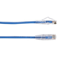 Black Box Slim-Net Cat6 UTP Patch Network Cable - 1 ft Category 6 Network Cable for Patch Panel Wallplate Network Device - First 1 C6PC28-BL-01