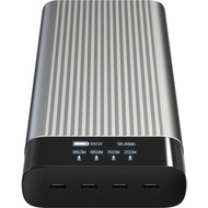 Hyper HyperJuice 245W USB-C 100Wh Battery Pack - For iPhone 13 MacBook Pro iPad Android Device iPhone - 27000 mAh - 4 x USB HJ245B