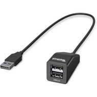 Plugable USB 20 2-Port High Speed Ultra Compact Hub Splitter 480 Mbps USB 20 Compatible with Windows Linux macOS Chrome OS - USB2-2PORT