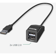 Plugable USB 20 2-Port High Speed Ultra Compact Hub Splitter 480 Mbps USB 20 Compatible with Windows Linux macOS Chrome OS - USB2-2PORT