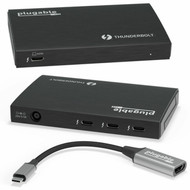 Plugable 4-Port Thunderbolt 4 Hub - USB Type C Thunderbolt 4 - External - 4 Thunderbolt Ports - PC Mac TBT4-HUB3C