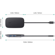 AUKEY CB-C68 Docking Station - for TVMonitorProjectorNotebookSmartphone - 100 W - USB Type C - 3 x USB 30 - USB Type-C - HDMI - CB-C68
