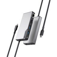 Alogic USB-C Fusion MAX 6-in-1 Hub V2 - for TVMonitorProjectorNotebookSmartphoneTabletDesktop PC - 100 W - USB Type C - 4K - x - UCFUPRGVV2-SGR