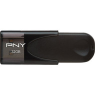 PNY 32GB Attacheacute 4 20 Flash Drive - 32 GB - USB 20 Type A - Black - 1 Year Warranty P-FD32GATT4-GE