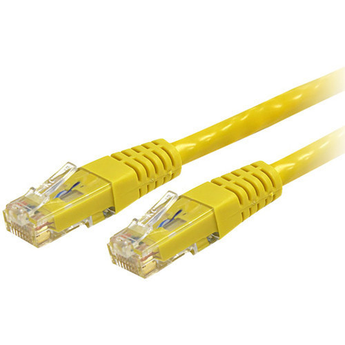 StarTech.com 8 ft Yellow Molded Cat6 UTP Patch Cable - ETL Verified - Category 6 - 8 ft - 1 x RJ-45 Male Network - 1 x RJ-45 Male - - (C6PATCH8YL)