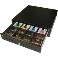 apg Genesis Cash Drawer - 4 Bill - 8 Coin - Black - 430 10922 mm Height x 1620 41148 mm Width x 1630 41402 mm Depth VB320-1-BL1616-B5