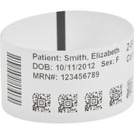 Zebra Z-Band UltraSoft 4000D Thermal Label - 1 Width x 11 Length - Permanent Adhesive - Direct Thermal - White - Polypropylene -  10018856