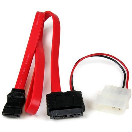 StarTech.com 36in Slimline SATA to SATA w/ LP4 Adapter - Female SATA - Female SATA (SLSATAF36)