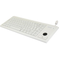 CHERRY COMPACT USB KEYBOARD - Cable Connectivity - USB Interface - 83 Key - English US - Trackball - ML Keyswitch - Light Gray - TAA G84-4420LUBEU-0