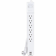 CyberPower Professional CSP606U42A Surge SuppressorProtector - 6 x NEMA 5-15R 2 x USB - 900 J - 125 V AC Input - 45 kA - 6 ft CSP606U42A