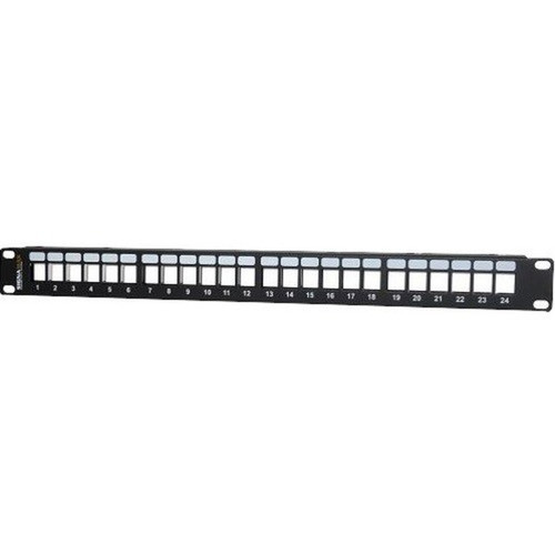 Signamax 24-Port Field-Configurable Panel 1.75" H - 24 Port(s) - 1U High - Black - 19" Wide - Rack-mountable (24U-HDMMP)