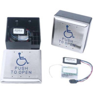 SDC 482S Wireless Push Button Interface - for Automatic Door Electric Lock - Satin Stainless Steel 482S-KIT