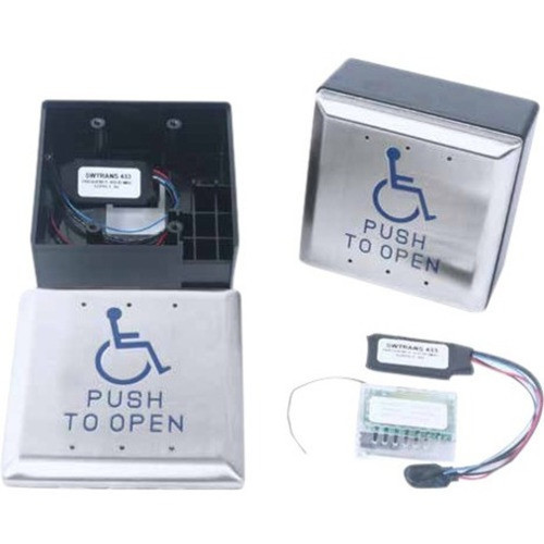 SDC 482S Wireless Push Button Interface - for Automatic Door, Electric Lock - Satin Stainless Steel (482S-KIT)
