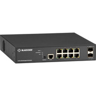 Black Box LPB3000 Ethernet Switch - 8 Ports - Manageable - Gigabit Ethernet 10 Gigabit Ethernet - 101001000Base-T 10GBase-X - TAA LPB3010A