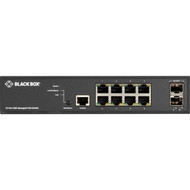 Black Box LPB3000 Ethernet Switch - 8 Ports - Manageable - Gigabit Ethernet 10 Gigabit Ethernet - 101001000Base-T 10GBase-X - TAA LPB3010A