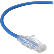 Black Box Slim-Net Cat6a UTP Patch Network Cable - 1 ft Category 6a Network Cable for Patch Panel Wallplate Network Device - First C6APC28-BL-01