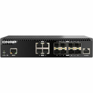 QNAP QSW-M3212R-8S4T Ethernet Switch - 4 Ports - Manageable - 10 Gigabit Ethernet - 10GBase-T, 10GBase-X - 2 Layer Supported - Modular (Fleet Network)