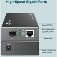 TP-Link_MC220L_Gigabit_Ethernet_Media_Converter_-_1_x_Network_RJ-45_-_Gigabit_Ethernet_-_1000Base-T_-_1_x_Expansion_Slots_-_SFP_-_1_MC220L