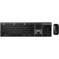 Adesso EasyTouch WKB-7300 Keyboard  Mouse - USB Type C Scissors Wireless RF 240 GHz Keyboard - 112 Key - English US - USB Type C - WKB-7300CB