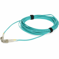 AddOn 1m LC Male to LC Male Straight Aqua OM4 Duplex Plenum Fiber Patch Cable - 33 ft Fiber Optic Network Cable for Transceiver ADD-LC-LC-1M5OM4P