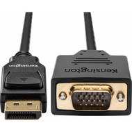 Kensington DisplayPort 12 M to VGA M Passive Unidirectional Cable 6ft - 6 ft DisplayPortVGA Video Cable for Computer Monitor K33024WW