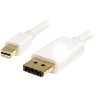 StarTechcom_1m_3_ft_White_Mini_DisplayPort_to_DisplayPort_12_Adapter_Cable_MM_-_DisplayPort_4k_-_DisplayPort_for_TV_Monitor_-_-_MDP2DPMM1MW