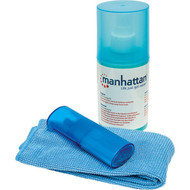 Manhattan LCD Cleaning Kit Alcohol-free Includes Cleaning Solution 200ml Brush and Microfibre Cloth Ideal for use on  Three - - 421027