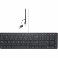 Dell Wired Collaboration Keyboard - KB525C - Cable Connectivity - USB Type C USB Type A Interface - 15 Screen Sharing CoPilot Video KB525C-FCA-DAO