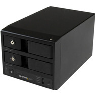 StarTechcom USB 30  eSATA Dual-Bay Trayless 35 SATA III Hard Drive Enclosure with UASP - 2-Bay SATA 6 Gbps Hot-Swap HDD Enclosure S352BU33RER