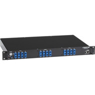 Black Box Rackmount Gang Switch - 19  1U 4 Duplex Multimode SC Network Manageable - 12 Fiber Channel Ports - 1 x RJ-45 - - - 1U NBS004MA