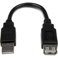 StarTechcom 6in USB 20 Extension Adapter Cable A to A - MF - Extends the length your current USB device cable by 6 inches - 6 inch USBEXTAA6IN