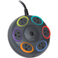 Kensington SmartSockets Table Top Surge Protector - 6 x NEMA 5-15R - 1500 J - 120 V AC Input - 120 V AC Output - 16 ft - External K62634NA