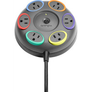 Kensington SmartSockets Table Top Surge Protector - 6 x NEMA 5-15R - 1500 J - 120 V AC Input - 120 V AC Output - 16 ft - External K62634NA