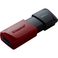 Kingston DataTraveler Exodia M USB Flash Drive - 128 GB - USB 32 Gen 1 - Red Black - 5 Year Warranty - 1 Pack DTXM128GB