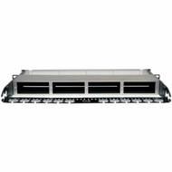 Tripp Lite High Density Copper Fiber Enclosure Panel 4-Cassette Capacity 1U - 4 - 4 Ports - 4 x RJ-11 - 1U High - Black - 19 Wide - N484-01U