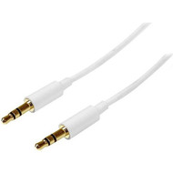 StarTechcom_3m_White_Slim_35mm_Stereo_Audio_Cable_-_Male_to_Male_-_98_ft_Mini-phone_Audio_Cable_for_Audio_Device_iPhone_iPod_-_1_MU3MMMSWH