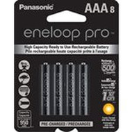 Panasonic eneloop pro 500 cycle 8-pack AAA high capacity Ni-MH precharged rechargeable batteries