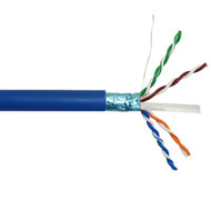 1000ft CAT6 Solid UUTP 550Mhz 23AWG CMR Riser Bulk Cable - BLUE