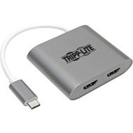 Tripp Lite by Eaton U444-06N-2H-MST HDMIUSBAudioVideo Adapter - 1 x USB Type C USB 31 Thunderbolt 3 Male - 2 x HDMI HDMI 14 Female U444-06N-2H-MST